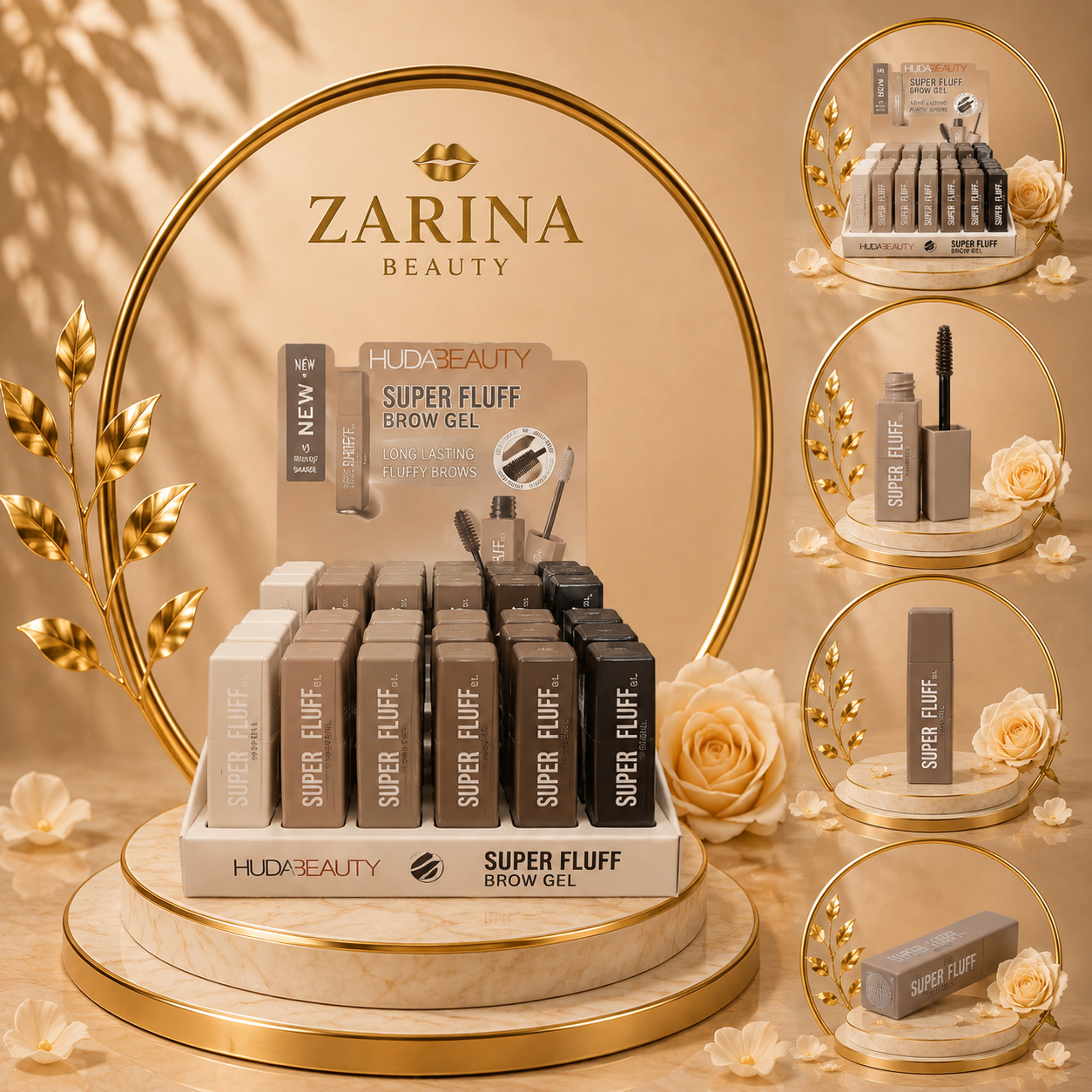 ریمل ابرو HUDABEAUTY دارای 6 کد رنگی لوکس